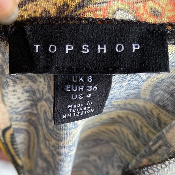 Top shop printed sheer body suit - Picture 7 of 7